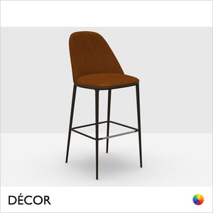 11 E Midj - Lea Bar Stool with Tapered Metal Legs, Bar Height - Hide or Tuscan Hide Body in Designer Colours - Décor for Designers 11 E Midj - Lea Bar Stool with Tapered Metal Legs, Bar Height - Hide or Tuscan Hide Body in Designer Colours - Décor for Designers