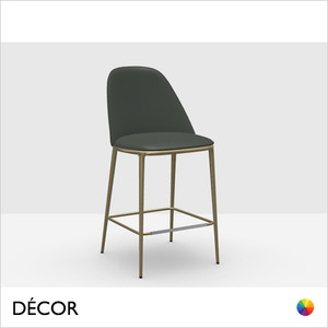 11 M Midj - Lea Bar Stool with Tapered Metal Legs, Counter Height - Hide or Tuscan Hide Body in Designer Colours - Décor for Designers 11 M Midj - Lea Bar Stool with Tapered Metal Legs, Counter Height - Hide or Tuscan Hide Body in Designer Colours - Décor for Designers