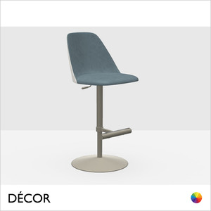 11 A Midj - Lea Gas-Lift Bar Stool with Swivel and Height Adjustable Base - In Designer Fabrics, Leather & Eco Leathers - Décor for Designers 11 A Midj - Lea Gas-Lift Bar Stool with Swivel and Height Adjustable Base - In Designer Fabrics, Leather & Eco Leathers - Décor for Designers