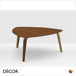 Midj - Dalia Coffee Table with Bentwood Legs, Large, Height 35cm - Wooden Frame and Top in Designer Finishes - Décor for Designers