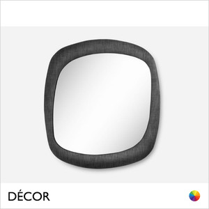 Midj - Bold Mirror H120 with a Mirrored or Upholstered Frame In Designer Fabrics, Leather & Eco Leathers - Décor for Designers