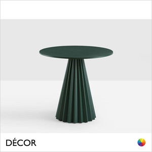 A1 Midj - Plisse H73 Bistro Table with a Lacquered Metal, Melamine or HPL Top and a Lacquered Metal Base, Suitable for Indoor & Outdoor Use - Décor for Designers A1 Midj - Plisse H73 Bistro Table with a Lacquered Metal, Melamine or HPL Top and a Lacquered Metal Base, Suitable for Indoor & Outdoor Use - Décor for Designers