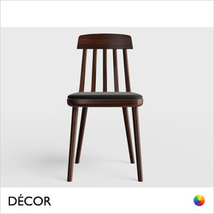 Décor Select - Cut Dining Chair in Natural or Stained Ash with an Upholstered Seat - In Designer Fabrics and Wood Finishes Décor Select - Cut Dining Chair in Natural or Stained Ash with an Upholstered Seat - In Designer Fabrics and Wood Finishes