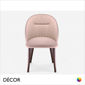 Icon Chairs - Georgina Chair with a Curved Backrest with Wooden Legs - In Designer Fabrics & Eco Leathers - Décor for Business Icon Chairs - Georgina Chair with a Curved Backrest with Wooden Legs - In Designer Fabrics & Eco Leathers - Décor for Business