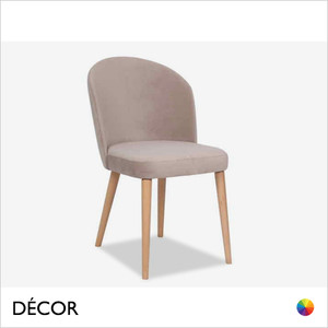 Décor Concept - Pietro Dining Chair with an Arched Back and Tapered Beech Legs - In Designer Fabrics & Eco Leathers - Décor for Business