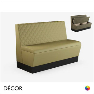 Décor Select - Fulham Storage Booth & Banquette Seating Units with a Quilted Backrest - Décor for Business