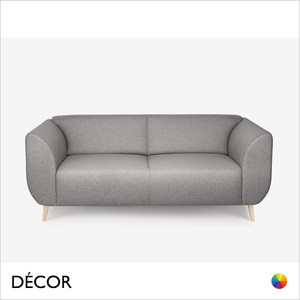 Décor Select - Pani Two-Seater Sofa with a Rounded Base and Curved Armrests - In Designer Fabrics & Eco Leathers - Décor for Business