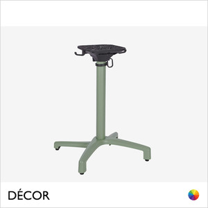 Décor Dinova - Ambra Flip-Top Stackable Dining Table Base in Aluminium for Indoor and Outdoor Use - In Designer Neutral Tones - Décor for Business