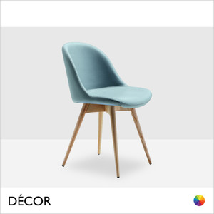 B2 Midj - Sonny Dining Chair with Tapered Wooden Legs - In Designer Fabrics & Eco Leathers - Décor for Designers B2 Midj - Sonny Dining Chair with Tapered Wooden Legs - In Designer Fabrics & Eco Leathers - Décor for Designers