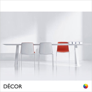Pedrali - Arki Rectangular Dining Table with a White Powder-Coated Frame and a White 8mm Compact Laminate Top, 6 Sizes - Décor for Business Pedrali - Arki Rectangular Dining Table with a White Powder-Coated Frame and a White 8mm Compact Laminate Top, 6 Sizes - Décor for Business