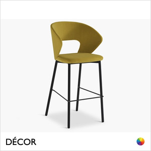 Fard Bar Stool in Designer Fabrics & Eco Leathers with Metal Legs - Made for You - Décor for Business Fard Bar Stool in Designer Fabrics & Eco Leathers with Metal Legs - Made for You - Décor for Business