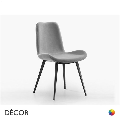 A1 Dalia Dining Chair with Tapered Metal Legs - In Designer Fabrics & Eco Leathers - Made for You - Décor for Business