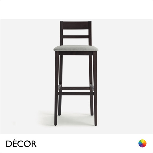 1 A  2 Palma - Bistro Corinne Bar Stool with Tapered Wooden Legs in Designer Fabrics & Eco Leathers, Bar & Counter Heights - Made for You - Décor for Home & Business