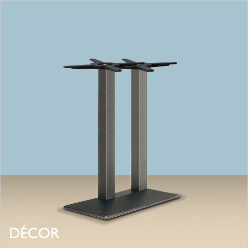 Quadra Rectangular Dining Table Base with Twin Square Columns ...