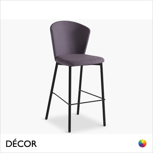 Reed Bar Stool in Designer Fabrics & Eco Leathers with Metal Legs - Made for You - Décor for Business