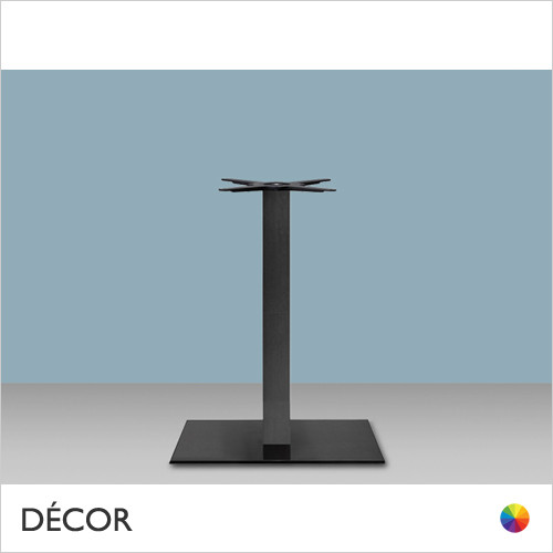 1A1 Tiffany Rectangular Dining Table Base with a Square Column - In Satin Steel or Black Powder-Coated Steel - Décor for Business