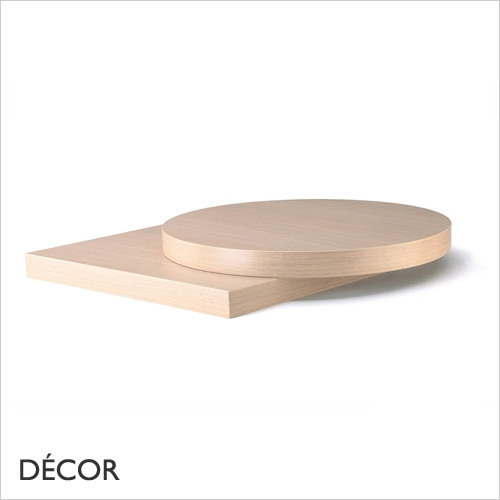 A1 Bleached Oak Laminate Table Top, 30mm Thick - Square, Round & Rectangular - Décor for Business