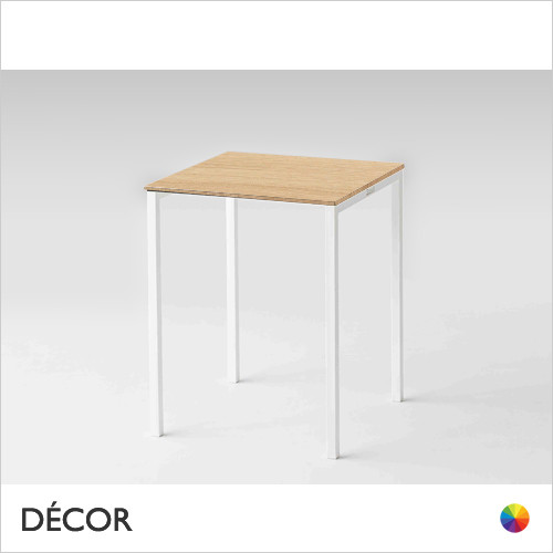 1 Claro Slim Dining Table with Laminate Top, Square & Rectangular, 3 Sizes - In Designer Neutral Tones - Décor for Business