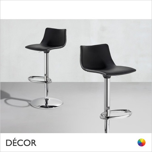 111A Day Up Pop Bar Stool in Eco leather with a Chrome Gas-Lift Base - Décor for Home & Business