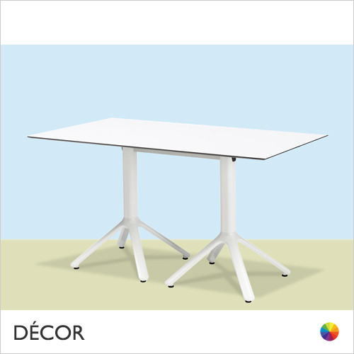 1111 Nemo Double Folding Dining Table Base - Add Rectangular Compact Laminate Tops in a Range of Sizes & Finishes - Décor for Home & Business