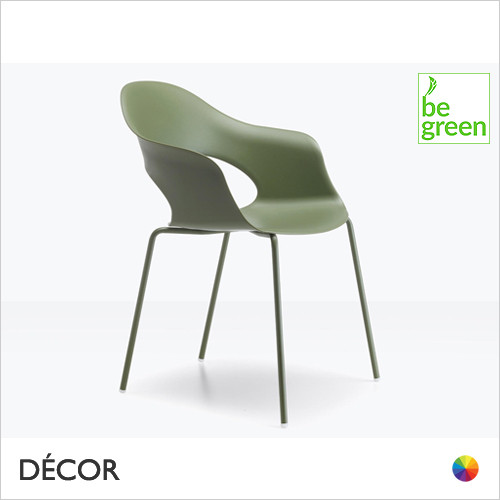 1 A A Lady B Be Green Dining Chair with a Coated-Frame - In Designer Colours & Neutral Tones - Décor for Business