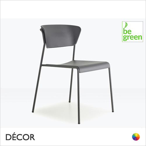 111 Lisa Be Green Dining Chair with a Coated-Frame - In Designer Colours & Neutral Tones - Décor for Business