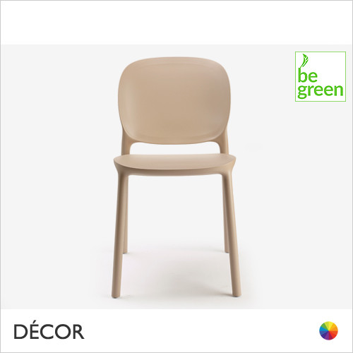 1 A  Hug Be Green Stackable Dining Chair, Recycled Technopolymer - In Designer Colours & Neutral Tones - Décor for Business
