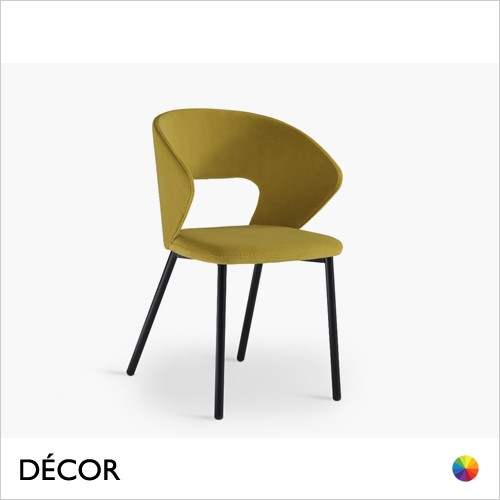 Fard Dining Chair with Metal Legs - In Designer Fabrics & Classic Eco Leathers - Made for You - Décor for Business