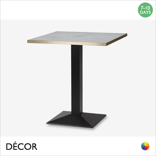 1 A A  Mauro Black Square Dining Table Base - Add a Square Laminate Top in a Range of Designer Finishes - Décor for Business