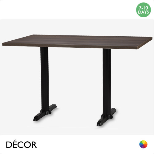 1 Zeno Black Twin Table Base - Add Rectangular Laminate Top in a Range of Designer Finishes - Décor for Business