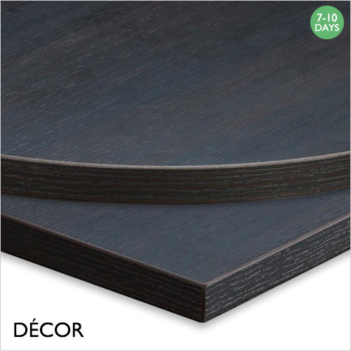 1 Black Brown Sorano Oak Laminate Table Top, 25mm Thick - Square, Round & Rectangular - Décor for Business