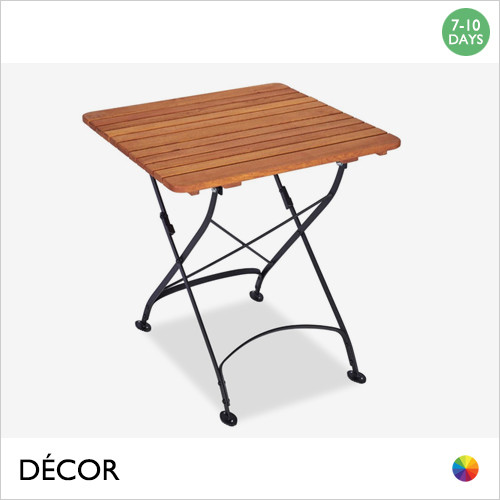 Folding square shop bistro table