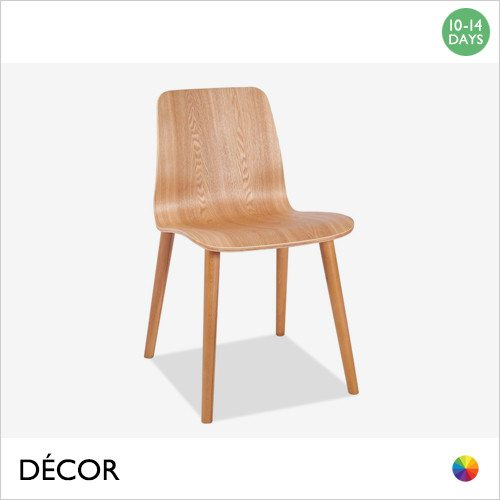 111 Malmo Dining Chair with Natural Ash Legs and a Ash Veneer Body - Décor for Business