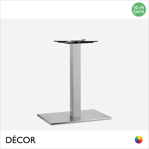 1 N Mirco Rectangular Dining Table Base for Maximum 1200mm x 800mm - In Satin Stainless Steel - Décor for Business