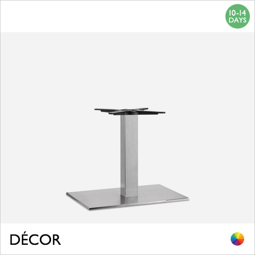 1 N Mirco Rectangular Coffee Table Base for Maximum 1200mm x 800mm - In Satin Stainless Steel - Décor for Business
