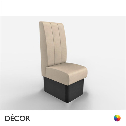 Battersea 1 Seat 450mm Banquette Bench - Fluted, High Backrest - Décor for Business