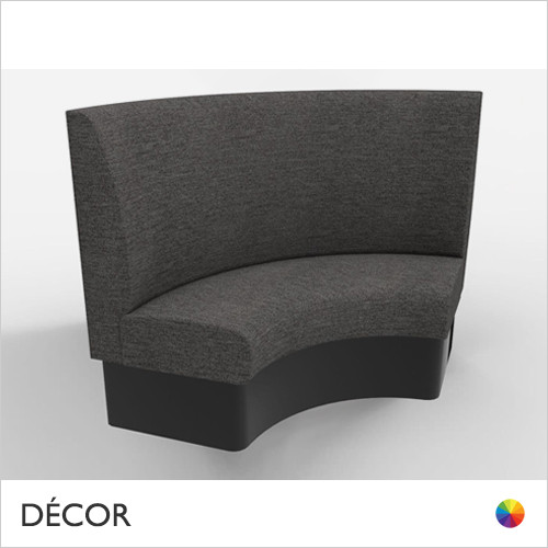 Battersea 1200mm x 1200mm Large Round Corner Booth Seat - Plain, High Backrest - Décor for Business