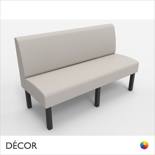 Greenwich 3 Seat 1500mm Banquette Bench - Plain, Standard-Height Backrest - Décor for Business