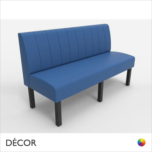 Greenwich 3 Seat 1500mm Banquette Bench - Fluted, Standard-Height Backrest - Décor for Business