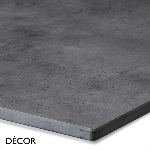 11 Forte Metallic Anthracite Compact Laminate Table Top, 12mm Thick - Round, Square & Rectangular, For Indoor & Outdoor Use - Décor for Business