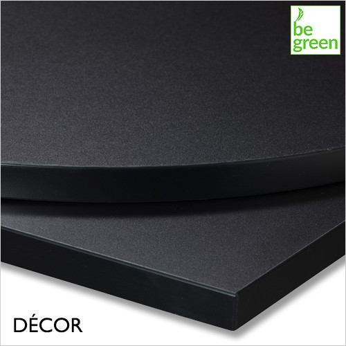 1 A Forza Black Melamine Table Top, 25mm Thick - Round, Square & Rectangular, For Indoor Use Only - Décor for Business