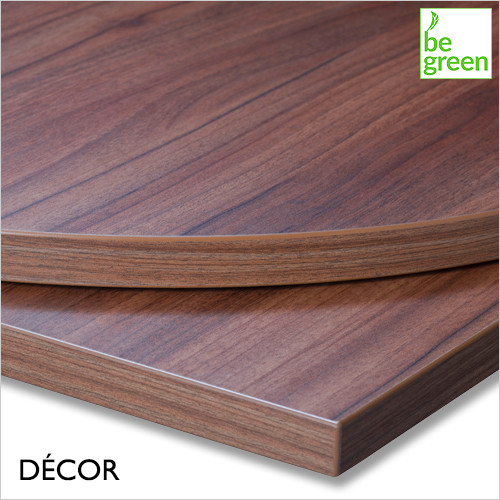 1 A A Forza Walnut Melamine Table Top, 25mm Thick - Round, Square & Rectangular, For Indoor Use Only - Décor for Business