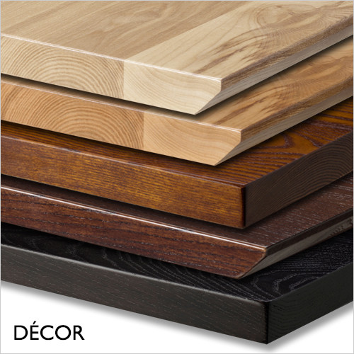 1 A A Solid Ash Made to Order Table Top in a Choice of Wood Stains & Edge Profiles, 25mm Thick - Round, Square & Rectangular, For Indoor Use - Décor for Business