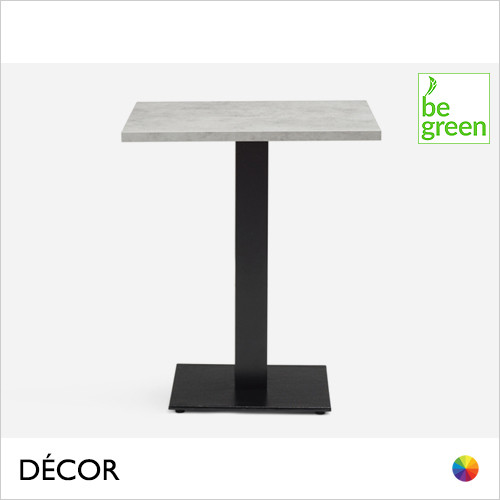 1 A 1 Caffè Pranzo Square Dining Table Base with a Melamine Square Table Top - In Designer Finishes - Décor for Business