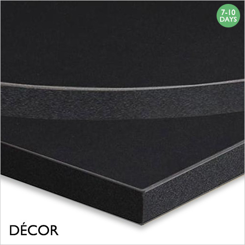 Black Laminate Table Top, 25mm Thick - Square, Round & Rectangular - Décor for Business