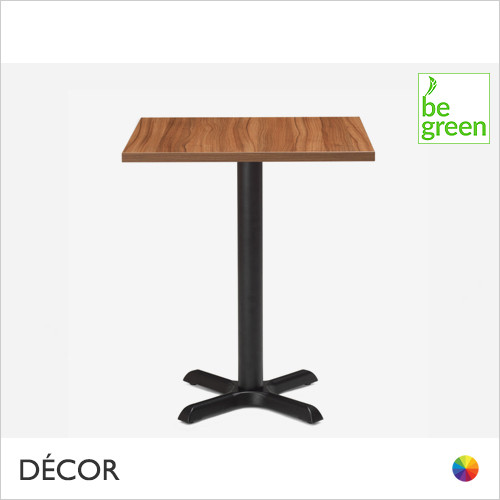 1 A 1 Pari Dining Table Base with a Forza MFC Square Table Top - In Designer Finishes - Décor for Business