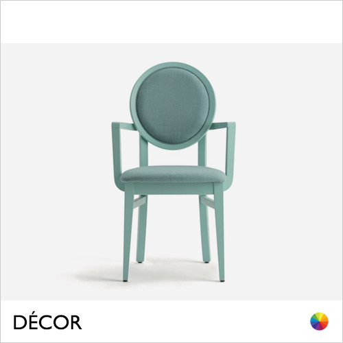 1 A  2 Palma - Dafne Dining Chair with Armrests in Designer Fabrics & Classic Eco Leathers - Made for You - Décor for Business
