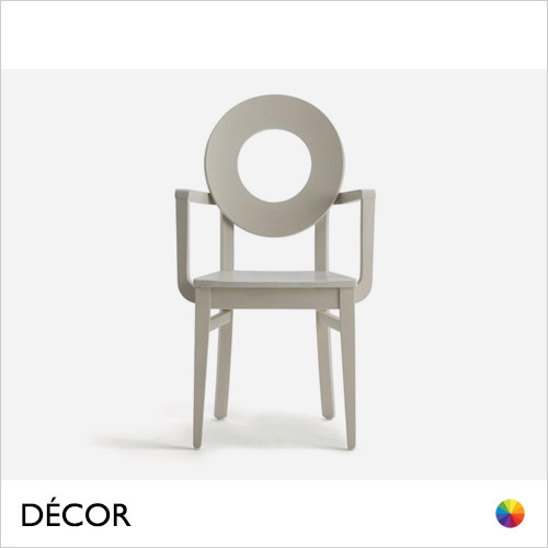 Palma - Dea Dining Chair with Armrests and a Wooden Seat Made for You - Décor for Business