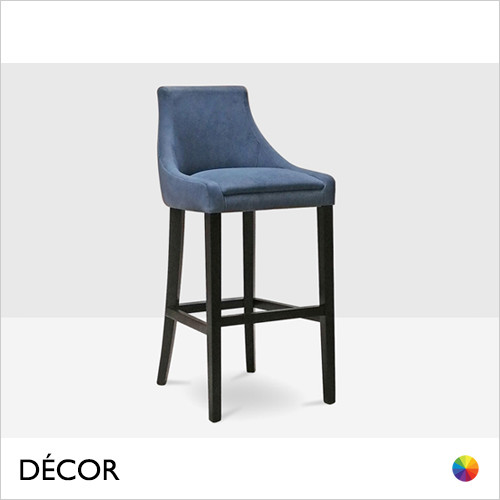 1 A  2 Icon Chairs - Nina BS Bar Stool with Square Legs - In Designer Fabrics & Eco Leathers - Made for You - Décor for Business