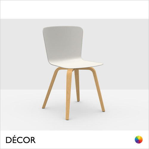 1A1 Midj -  Calla Dining Chair with Bentwood Legs - Polypropylene Body In Designer Colours - Décor for Designers